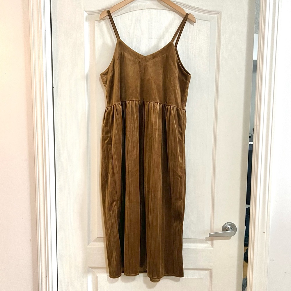 Orange brown bustier dress
